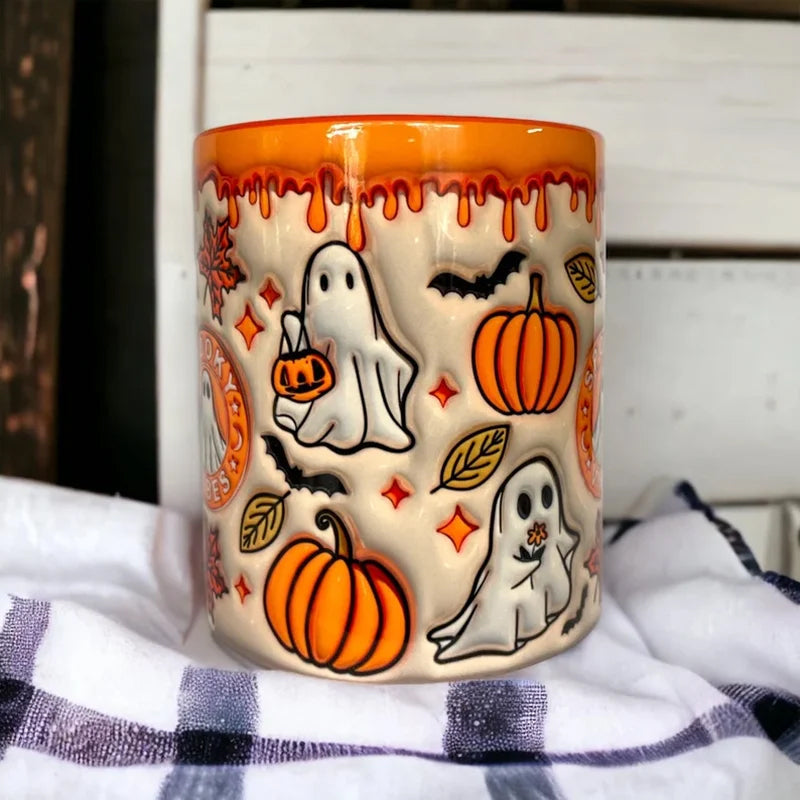 Skanto | Pumpkin Coffee Mug with Ghost