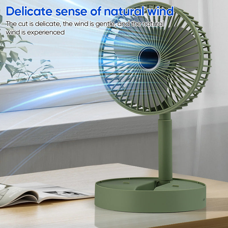 Telescopic folding fan