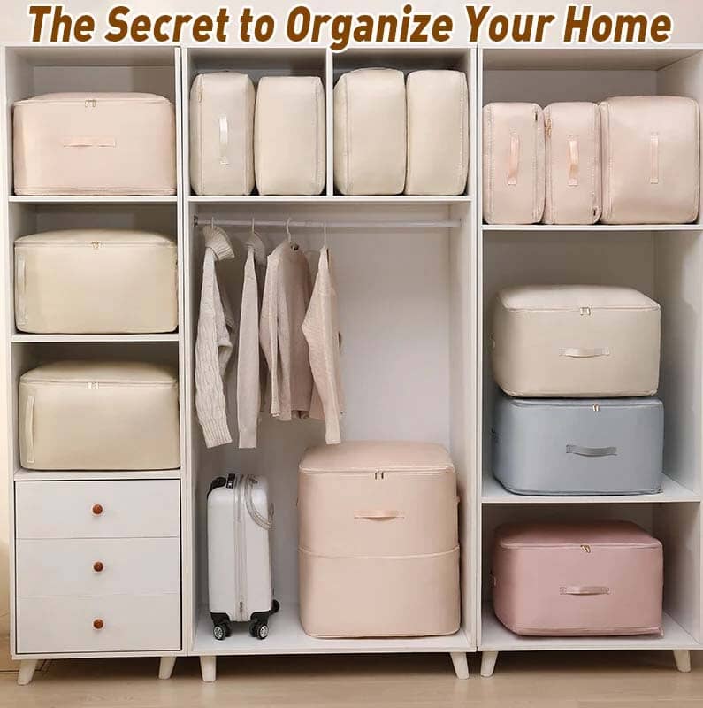 Extremely space-saving, self-compressing organizer