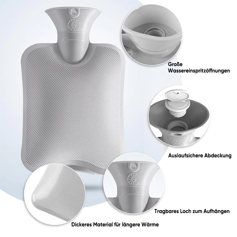 Refillable plush hot water bottle belt