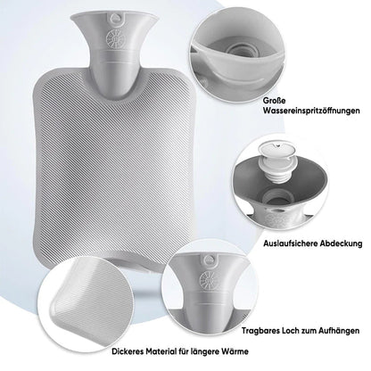 Refillable plush hot water bottle belt