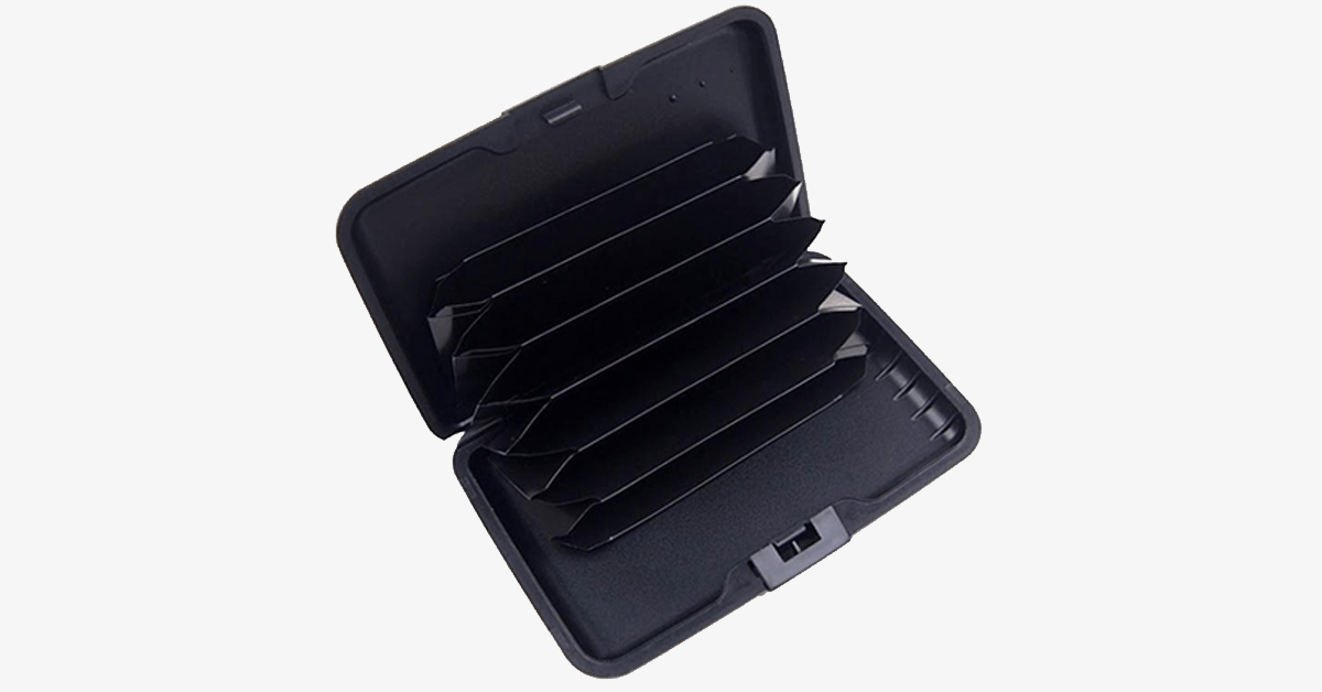 BowLift | Foldable Unisex RFID-blocking Wallet - Made of Aluminum - Snap Closure - Expandable Compartments - Secure Your Credit Cards