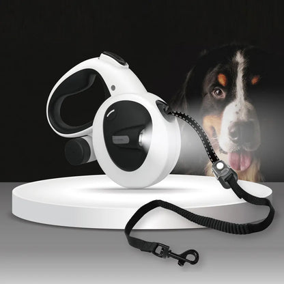 5in1 Reflective Dog Leash with Integrated Flashlight Bowlift