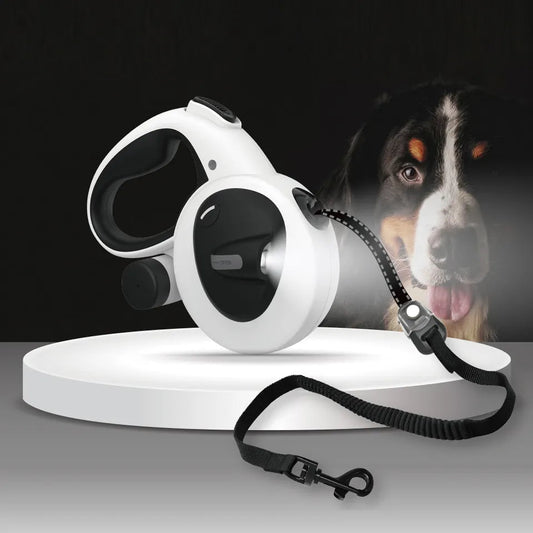 5in1 Reflective Dog Leash with Integrated Flashlight Bowlift