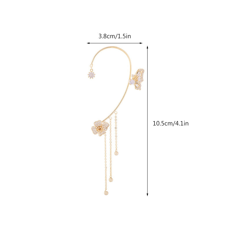 Skanto | Butterfly Flower Rem Style Zircon Earrings