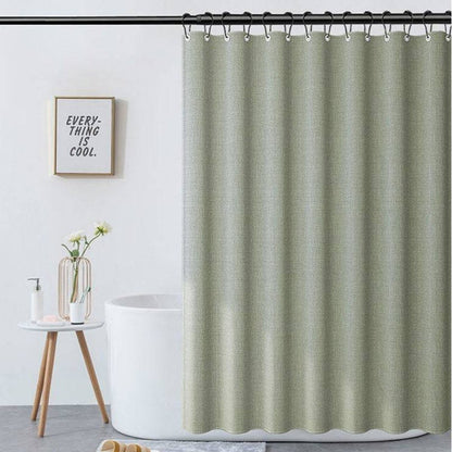 Skanto | Light Green Linen Shower Curtain