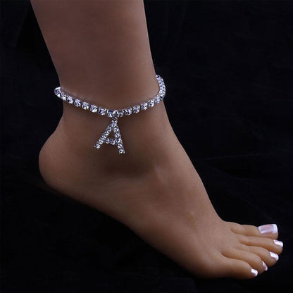 BowLift | Rhinestone Letter Anklet