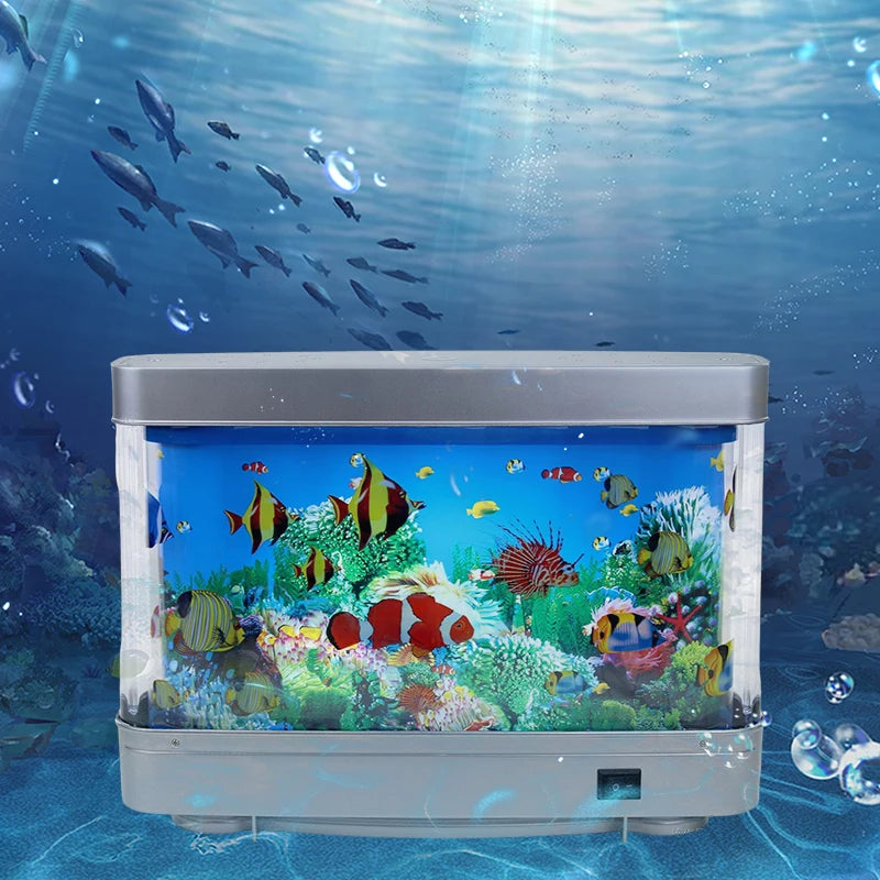 Skanto Skanto | Virtual Ocean Desk Fish Tank with LED Night Light