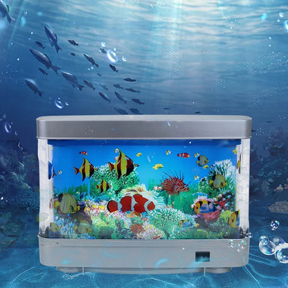 Skanto Skanto | Virtual Ocean Desk Fish Tank with LED Night Light