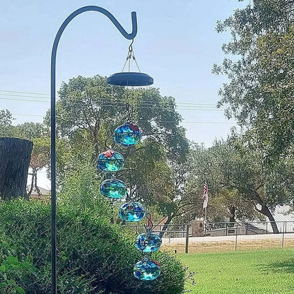 ChimeFeeder handcrafted glass hummingbird feeder with wind chime Bowlift