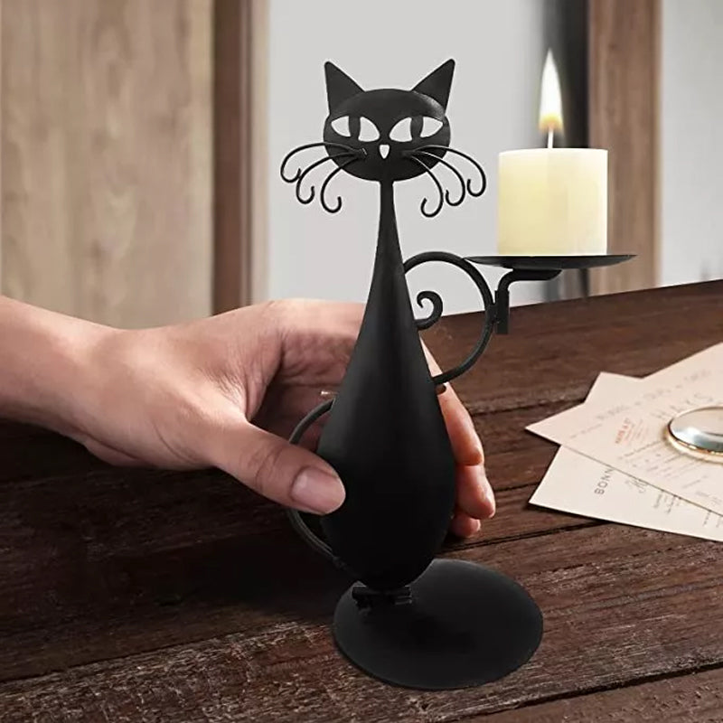 Black Cat Candle Holder | Skanto