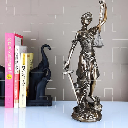 Statue of the Goddess of Justice – An elegant decorative sculpture of Justitia | Karnz