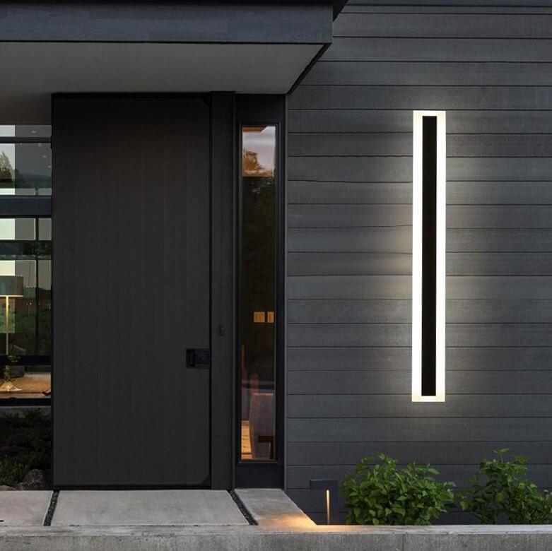 Skanto | Minimalist Extended Rod Shape 1-Light LED Acrylic Outdoor Waterproof Wall Lamp