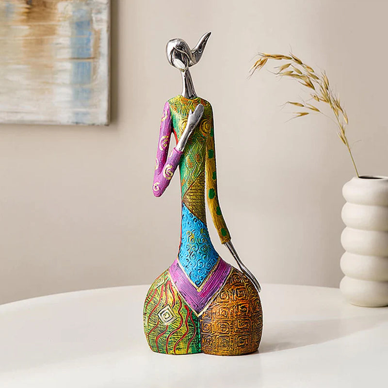 Abstract Colorful Woman Statue | Bowlift