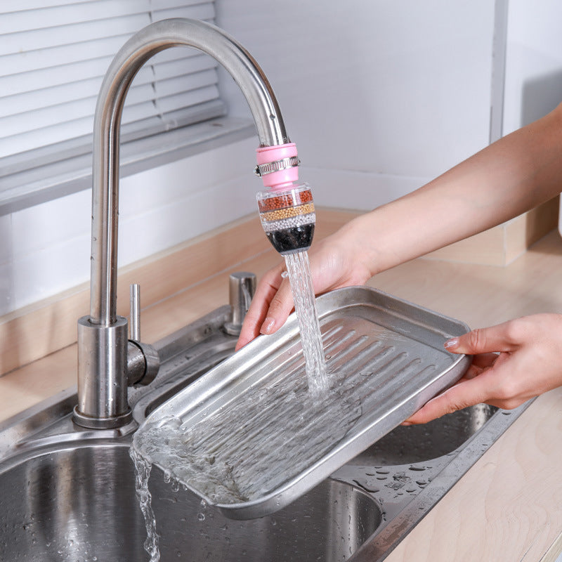 Multi-stage kitchen faucet filter