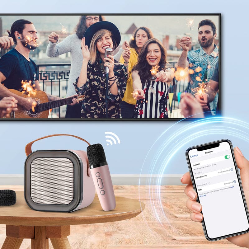 Mini Karaoke Machine with Wireless Microphones | Skanto