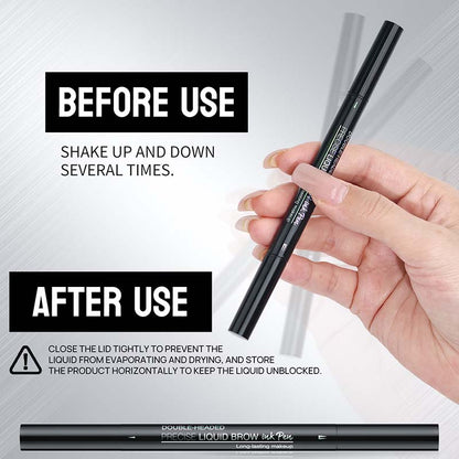 Skanto | 2-in-1 Dual-Ended Eyebrow Pencil with Micro-Fork Tip Applicator and Precision Brush Tip
