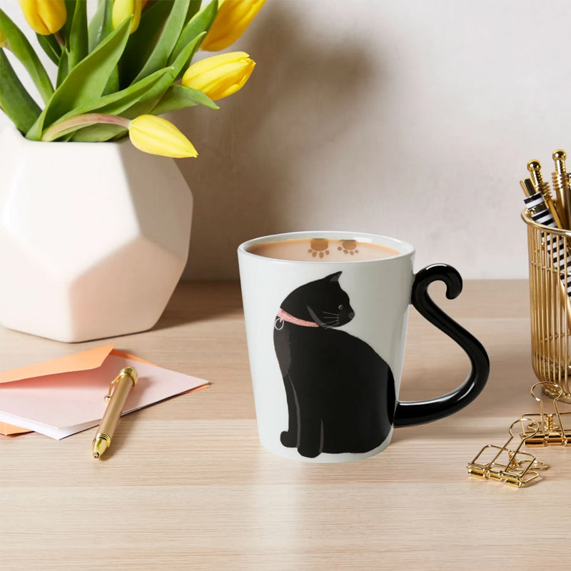 Skanto | Cute Handmade Black Cat Lucky Coffee Mug