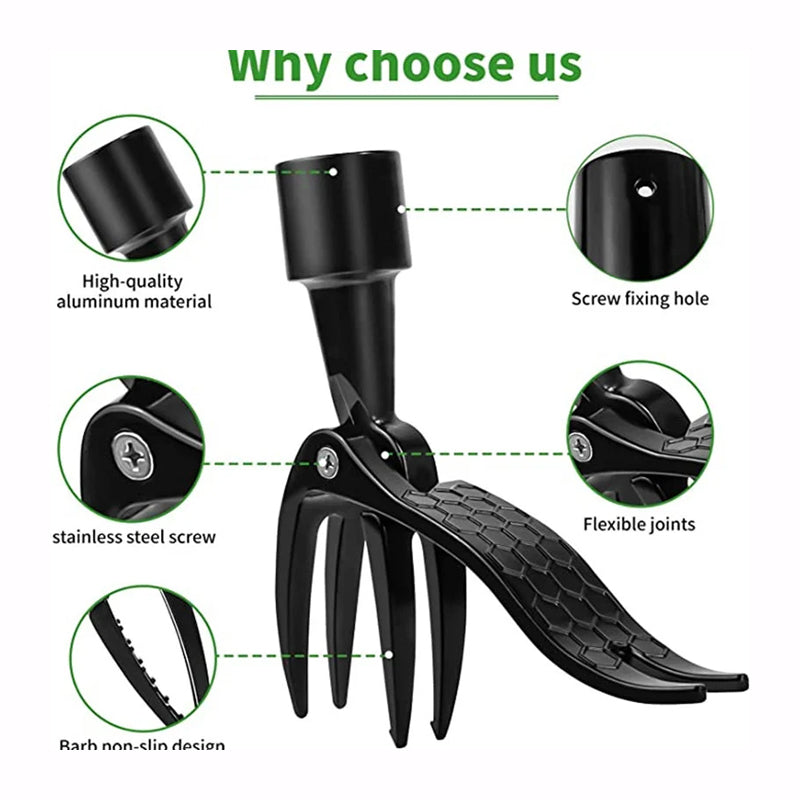 BowLift | Stainless steel adjustable long handle detachable weeder