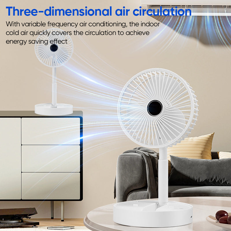 Telescopic folding fan