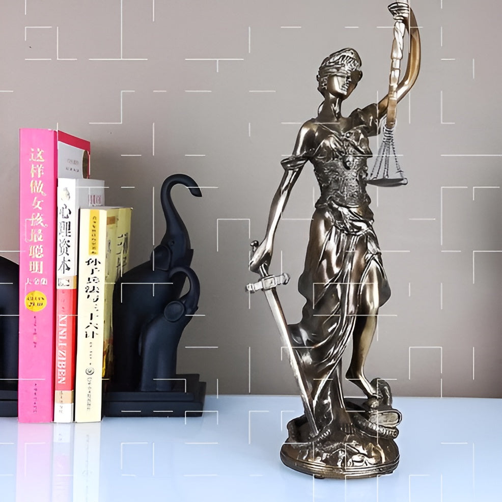 Statue of Lady Justice – An Elegant Decorative Sculpture of Justitia