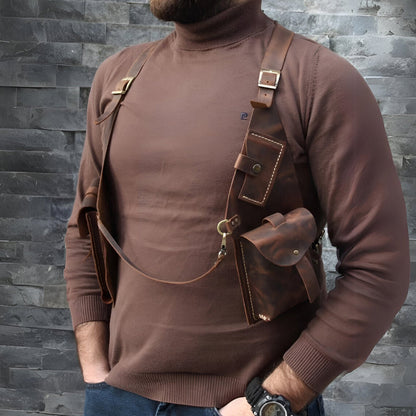 Skanto | Medieval Steampunk Retro Shoulder Bag with Strap