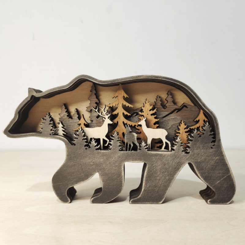 3D Creative Wooden Animal Carving Handcraft Gift | Bowlift