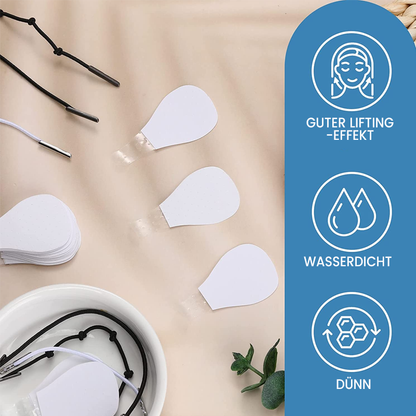 Brehn | Invisible Facelift Patches | 120-count Supply Pack | Ultra-thin 0.02mm Adhesion Technology | Waterproof & Hypoallergenic | Mechanical V-Shape Lifting | Transparent