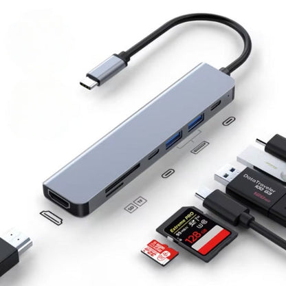 BowLift | USB-C To USB Adapter Hub & Multiport Adapter - MacBook Pro & Air Compatible - HDMI, USB, SD Card Reader & More