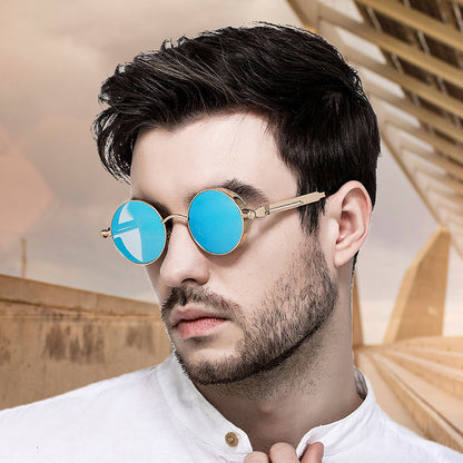 Skanto | Steampunk Round Lens Metal Frame Unisex Glasses