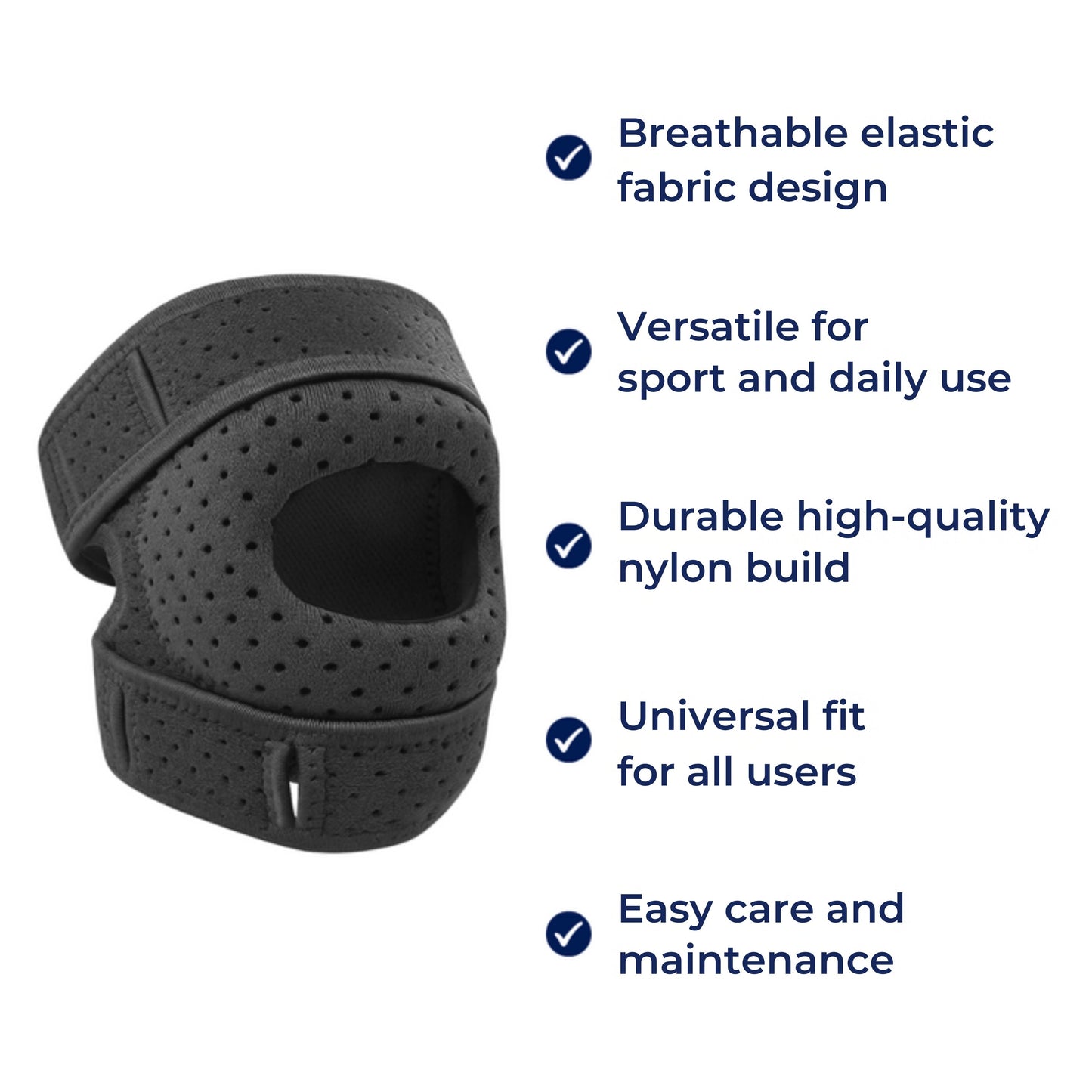 Knee Pain Relief - Breathable Elastic Support - Adjustable Zipper Strap Skanto