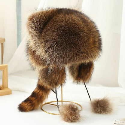 Kalsten | Cute Faux fur Raccoon Tail Parent-Child Plush Hat