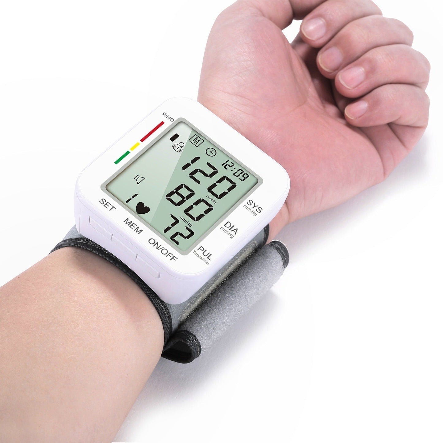 BowLift | Rechargeable Electronic Wrist Blood Pressure Monitor, with Accurate Fast Reading, Large Display & One Touch Operation, for Home Use