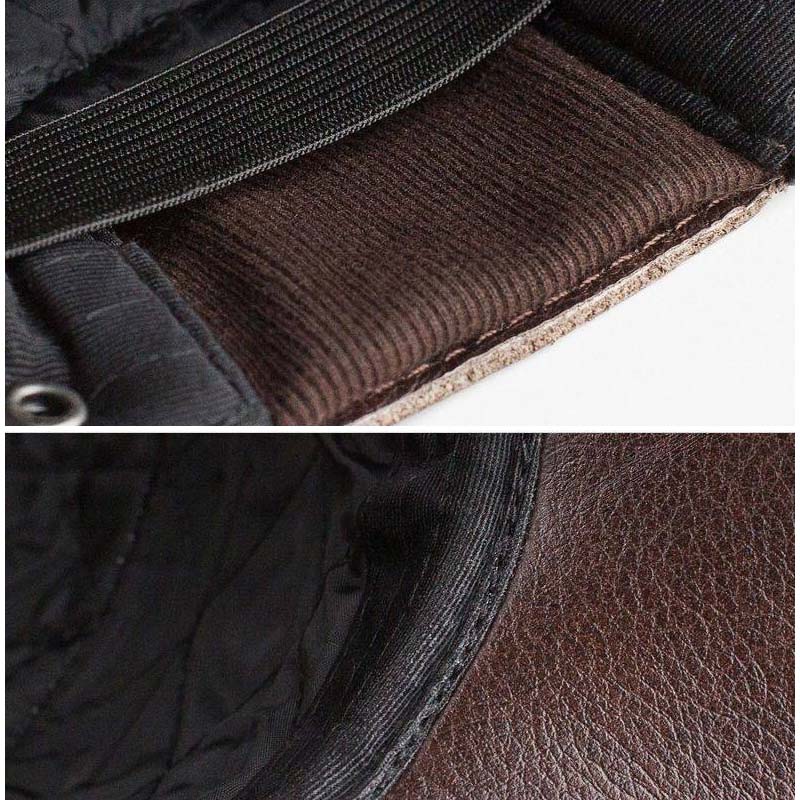 Skanto | New Men's Winter Hat with Lambskin Ear Protection Flat Brim
