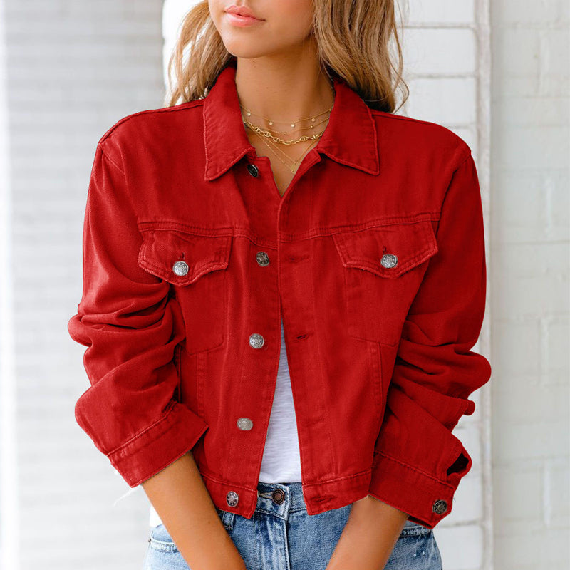 Skanto | 2022 Women's Long Sleeve Casual Jacket Denim Jacket