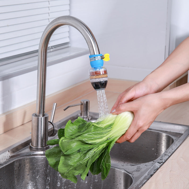 Multi-stage kitchen faucet filter