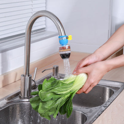 Multi-stage kitchen faucet filter