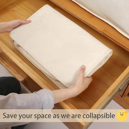 Extremely space-saving, self-compressing organizer