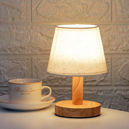 Skanto | Skanto Vintage Linen Lampshade 1-Light LED Table Lamp