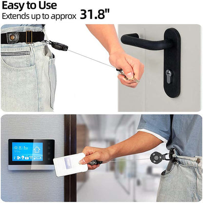 Heavy, retractable keychain