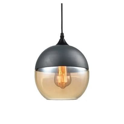 Skanto | Hand-Blown Glass & Wood Pendant Lamp Adjustable