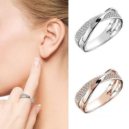 Skanto | X Form Cross Ring for Women
