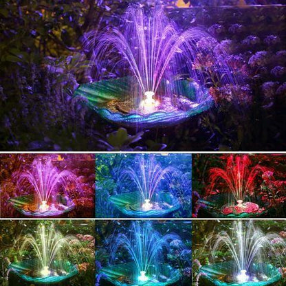Skanto | Solar-Powered Bird Fountain with Light
