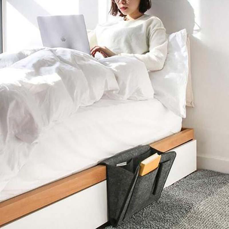Hanging bag for bedside storage | Karnz