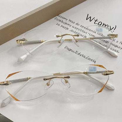 Skanto | Fashionable Rimless Anti-Blue Light Reading Glasses