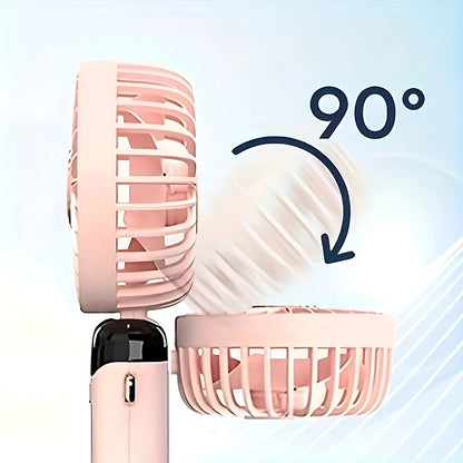 Rechargeable Handheld Mini Fan | 5-Speed, 90-Degree Adjustable & Quiet for Office, Home & Outdoor | Karnz