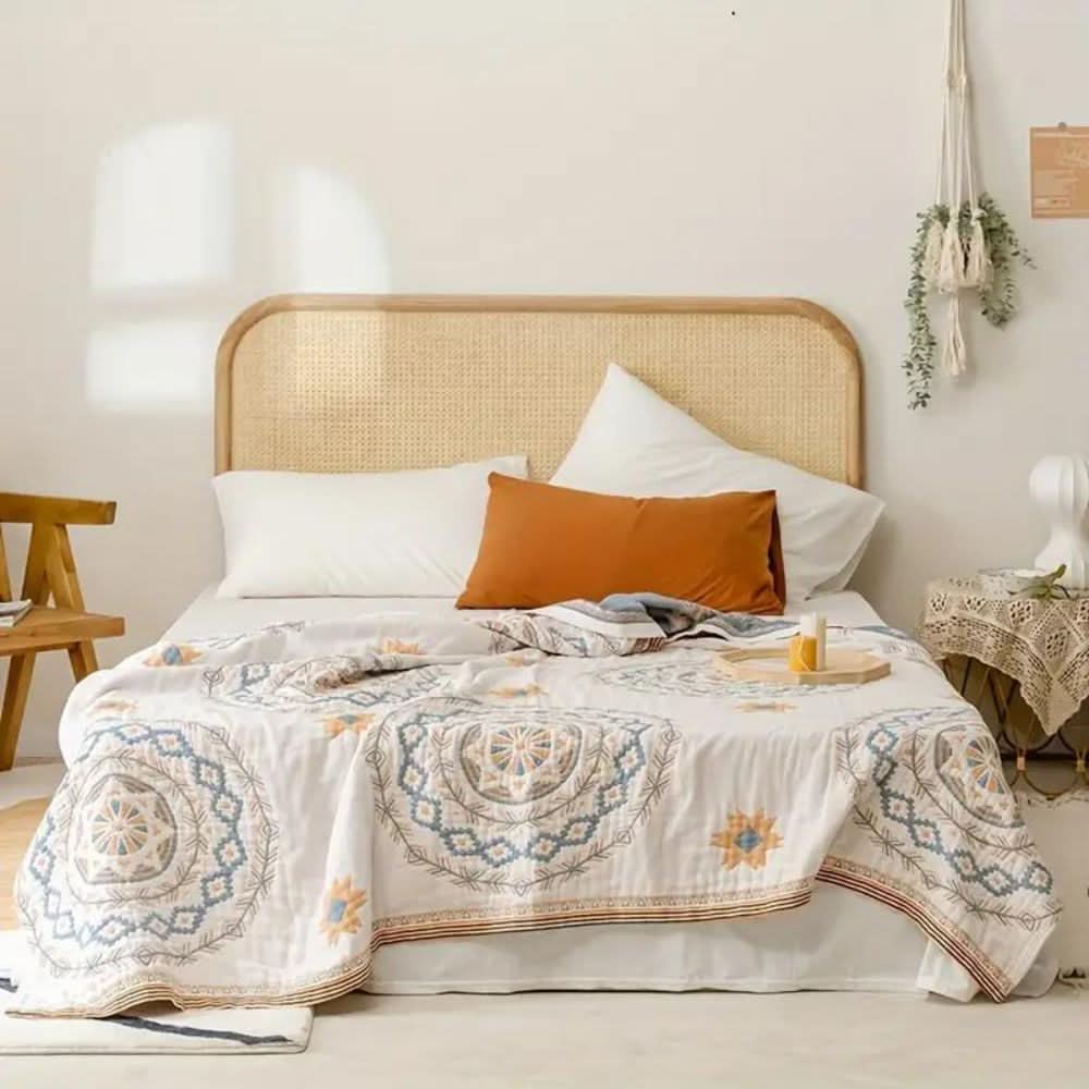 Skanto | CESS - Cotton Throw with Boho Mandala