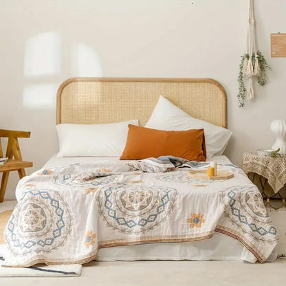 Skanto | CESS - Cotton Throw with Boho Mandala