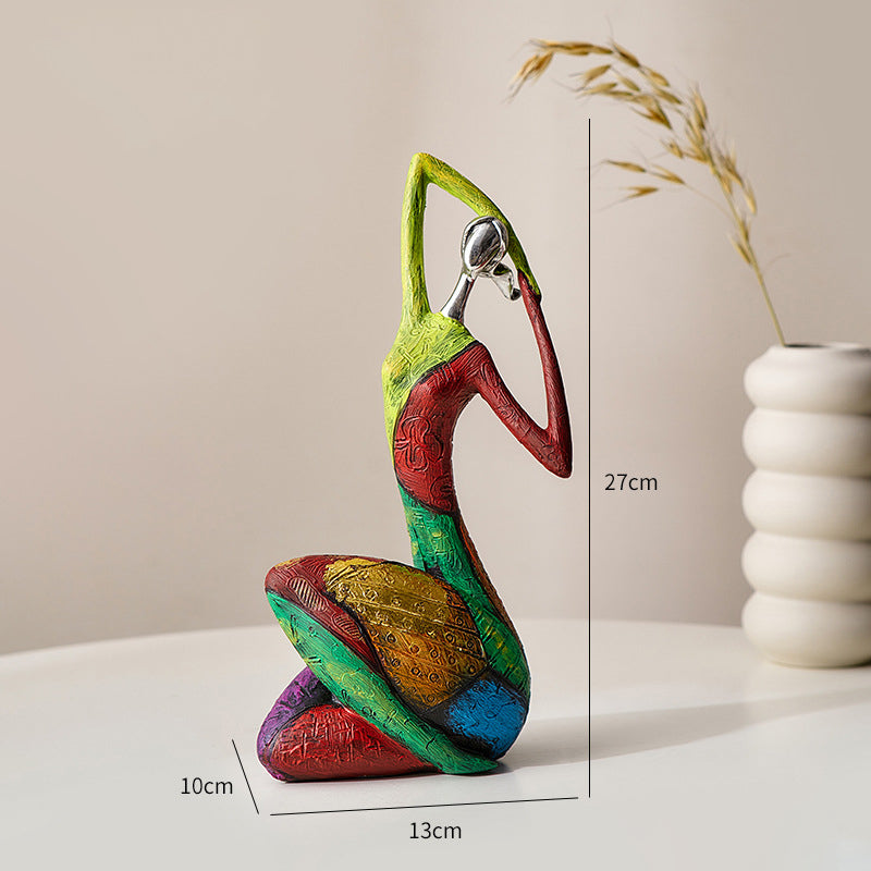 Abstract Colorful Woman Statue | Bowlift