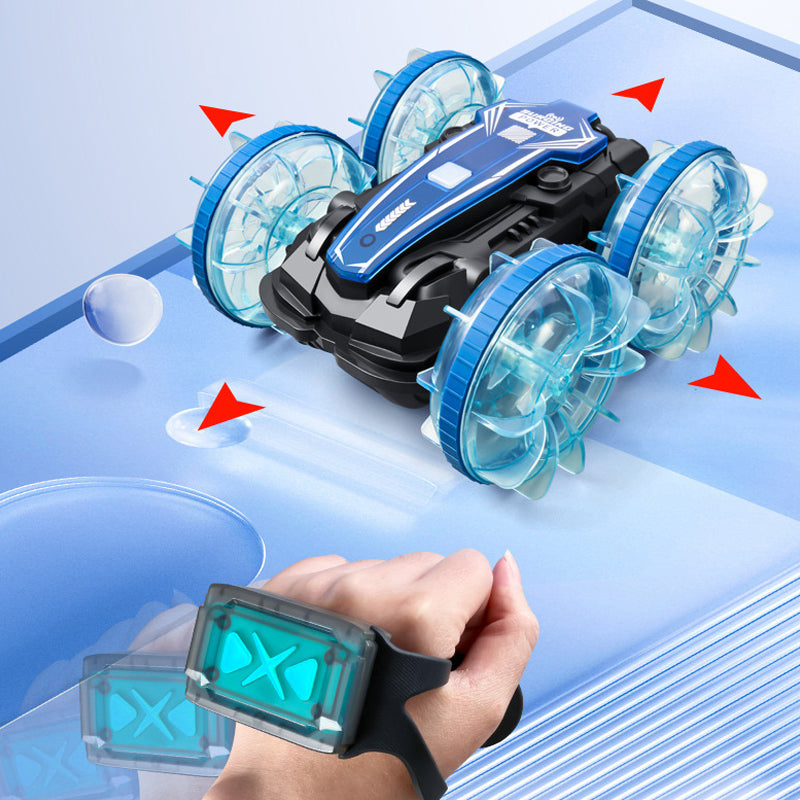 Skanto | RC Land and Water Stunt Car with 2 Remote Controls